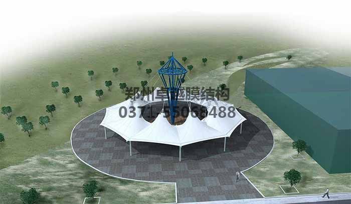 游樂場(chǎng)/兒童樂園膜結(jié)構(gòu)遮陽棚設(shè)計(jì)效果圖一
