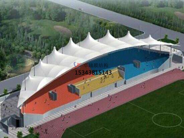 寧武<font color='red'>膜結(jié)構(gòu)看臺</font>雨棚設(shè)計施工安裝