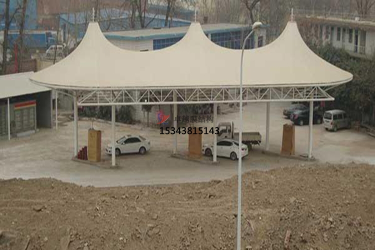 新鄉(xiāng)膜結構加油站罩棚設計【不二之選】