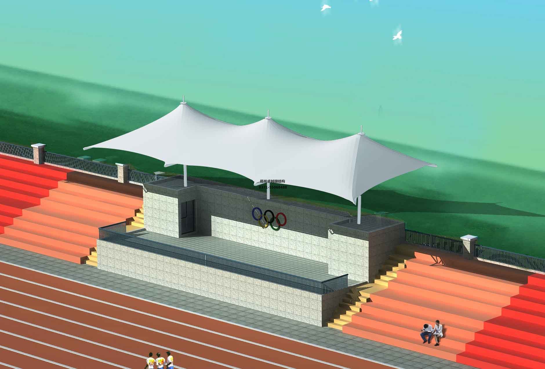 洛陽張拉膜看臺設(shè)計施工案例